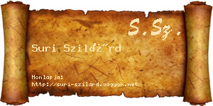 Suri Szilárd névjegykártya