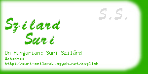 szilard suri business card