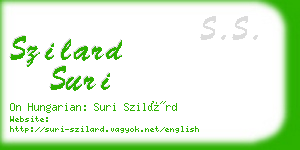 szilard suri business card